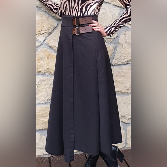 NEW NWT black maxi skirt size M - Picture 3 of 4